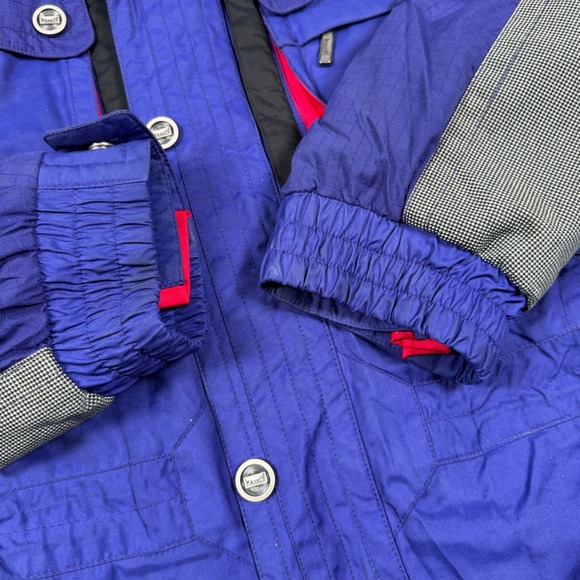 Salt Lake 2002 Olympic Winter Games Marker Ski Jacket Men L Hood Blue Snowboard - Picture 13 of 16